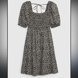 GAP 100% Cotton puff sleeve mini dress, floral print, size S